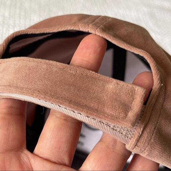 David And Young Luxe Velvet Cat Baseball Cap Dusty Pink One Size - Picture 3 of 10